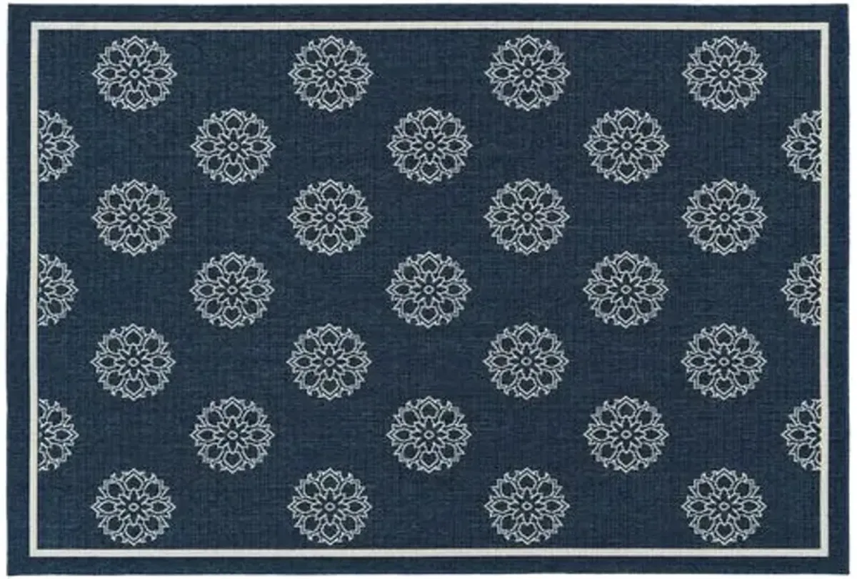 Lata Outdoor Rug - Navy - Blue - Blue