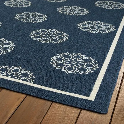 Lata Outdoor Rug - Navy - Blue - Blue