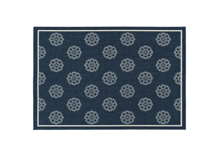 Lata Outdoor Rug - Navy - Blue - Blue