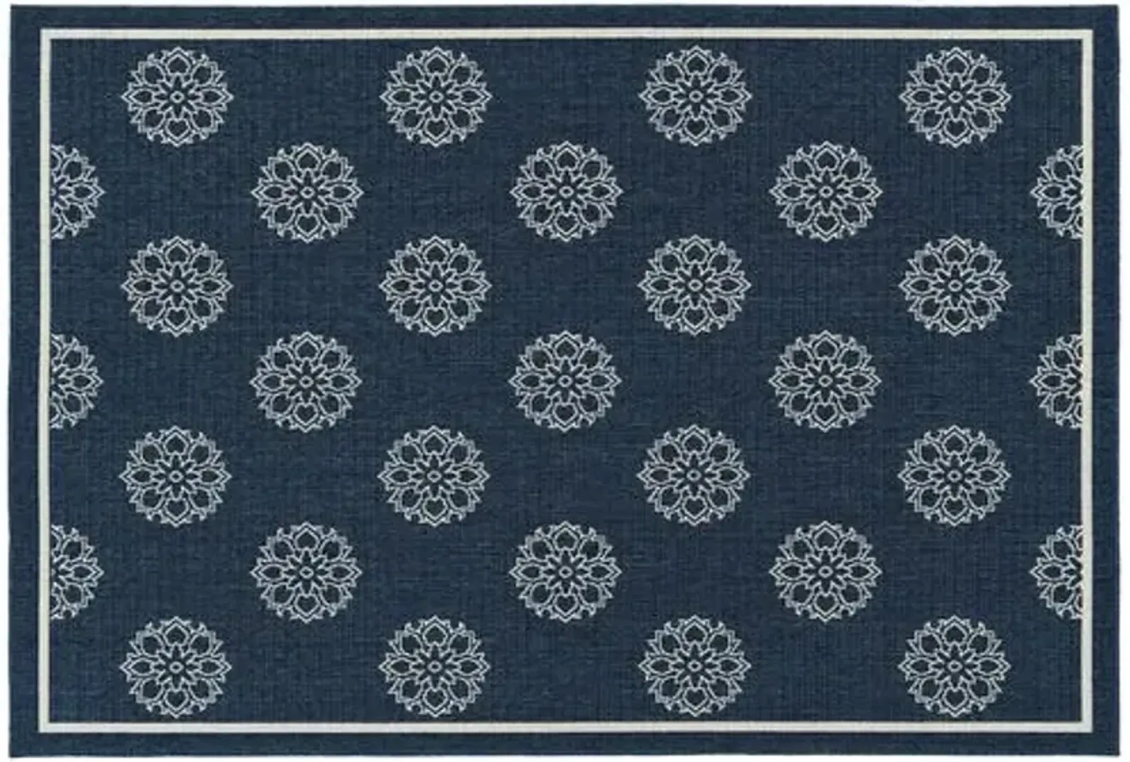 Lata Outdoor Rug - Navy - Blue - Blue