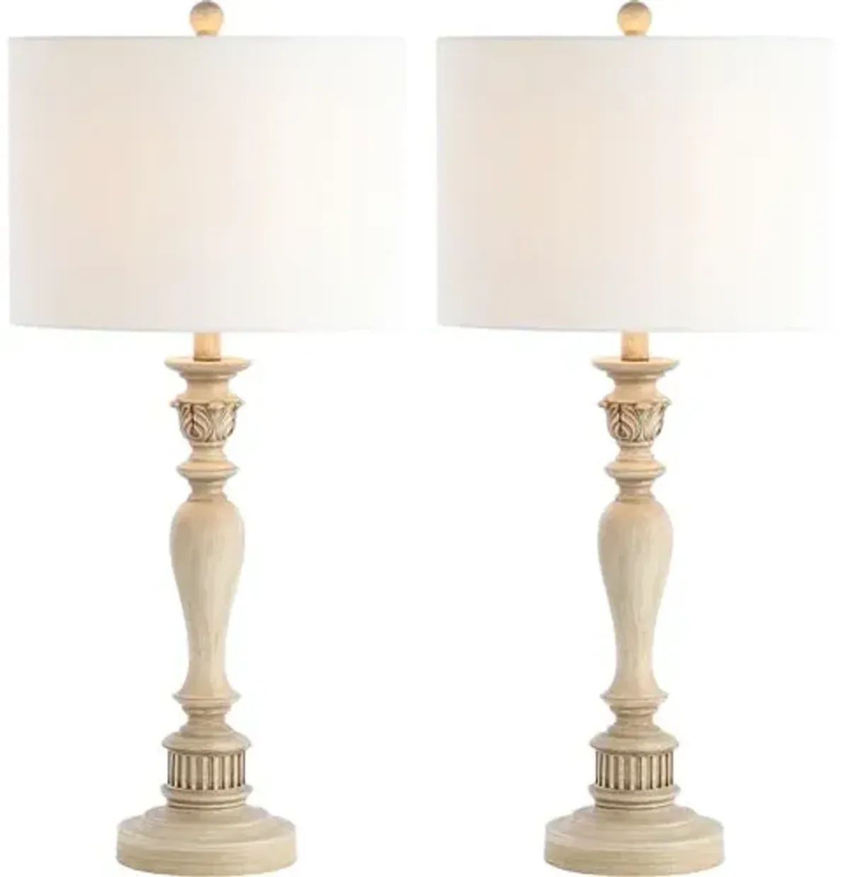 Set of 2 Harriett Candlestick Table Lamps - Natural