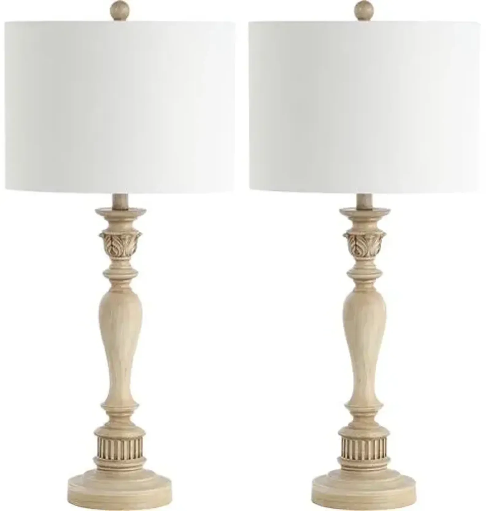 Set of 2 Harriett Candlestick Table Lamps - Natural