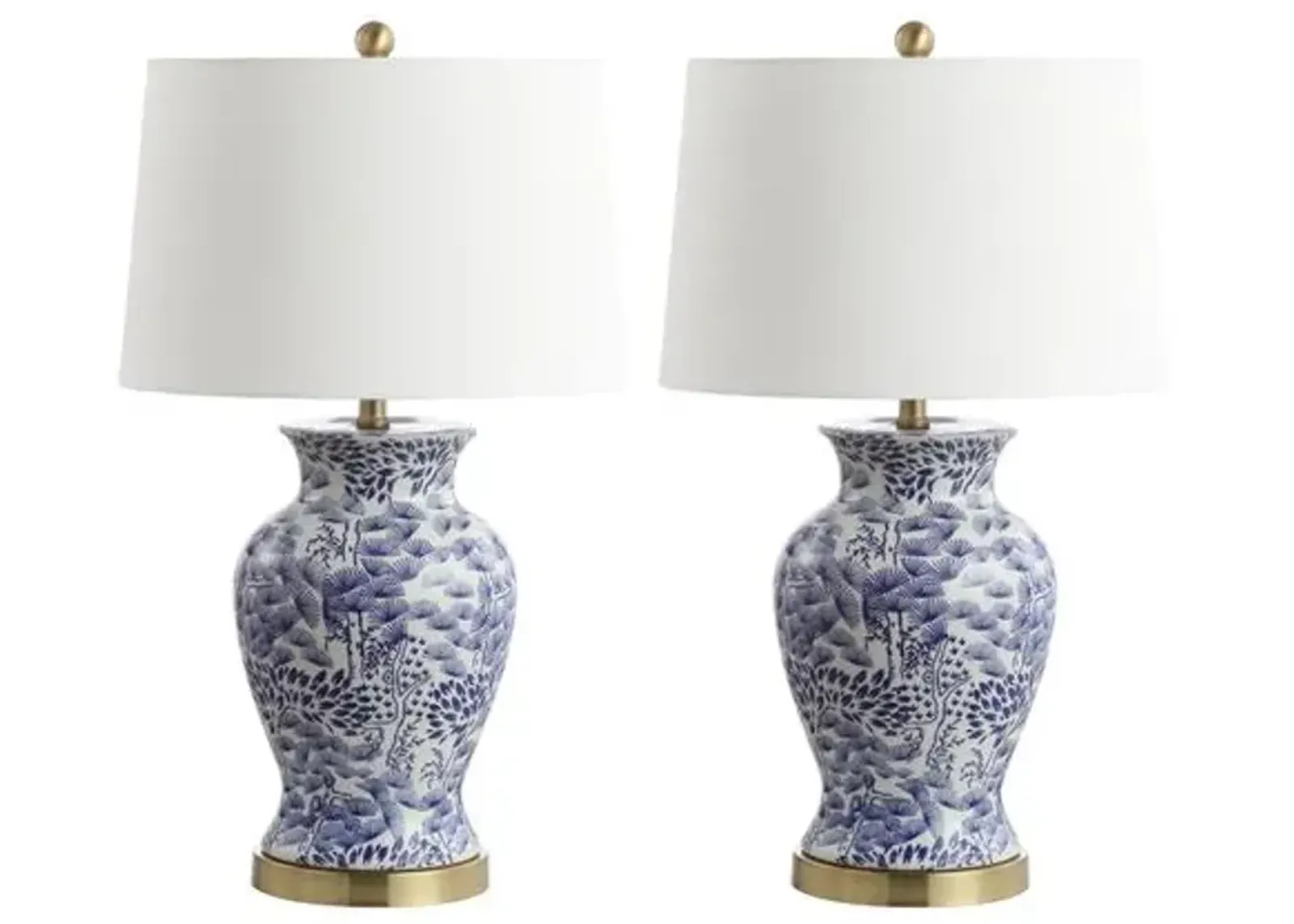 Set of 2 Beverly Table Lamps - Blue/White