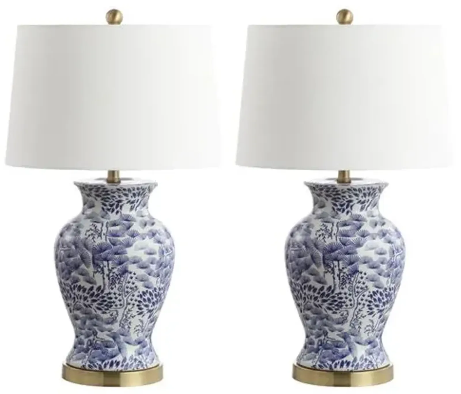 Set of 2 Beverly Table Lamps - Blue/White