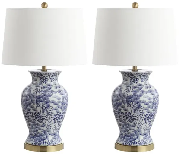Set of 2 Beverly Table Lamps - Blue/White