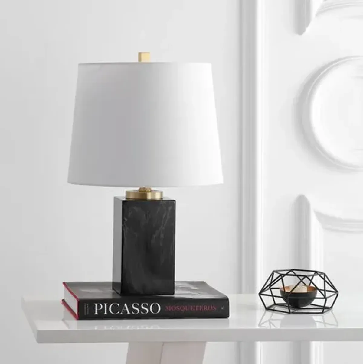 Cora Table Lamp - Black Marble