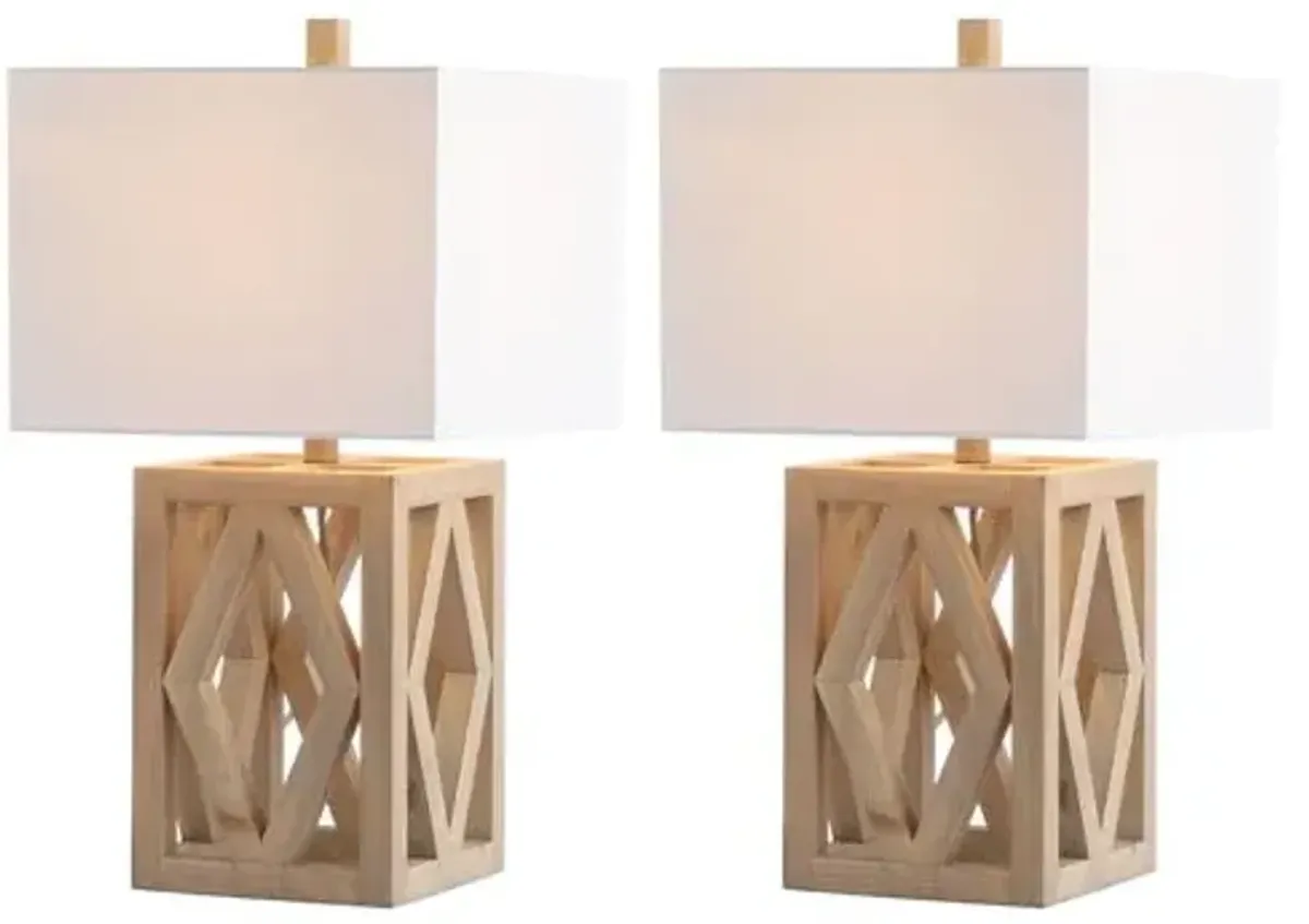 Set of 2 Penelope Table Lamps - Natural