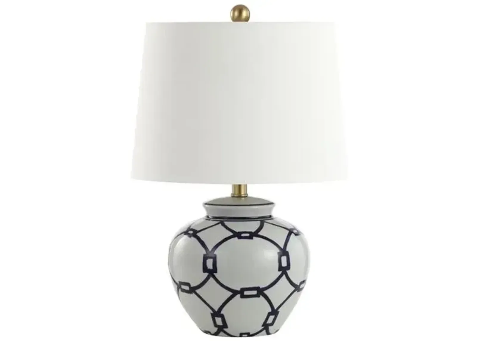 Quinn Table Lamp - White/Blue