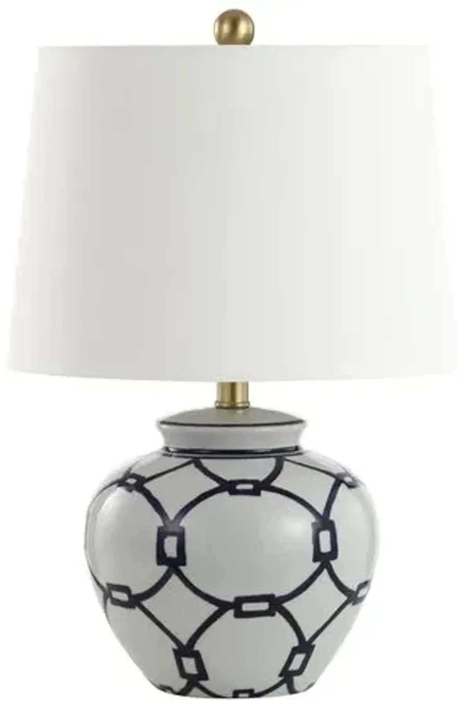 Quinn Table Lamp - White/Blue