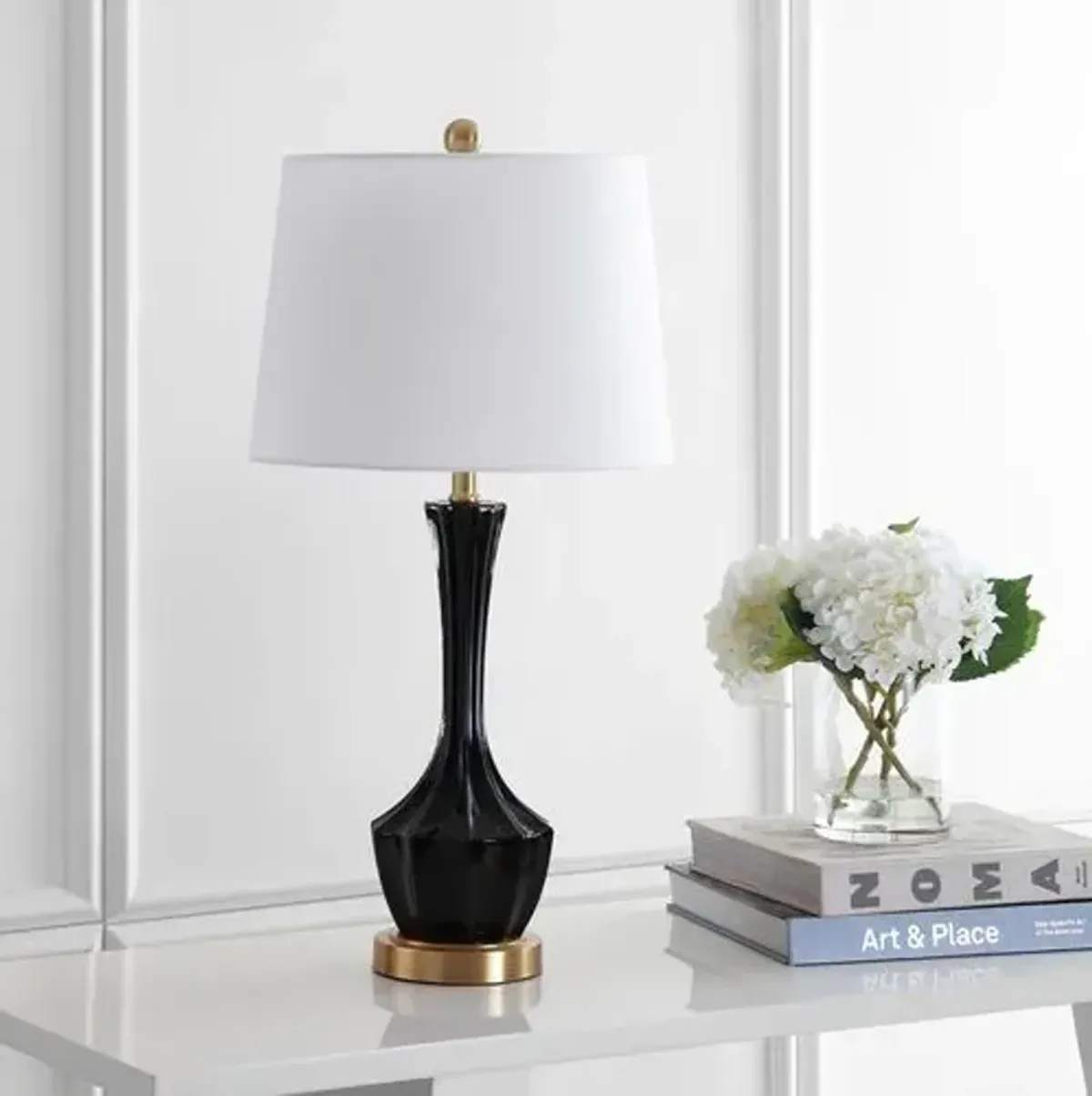 Ronnie Table Lamp - Glossy Black