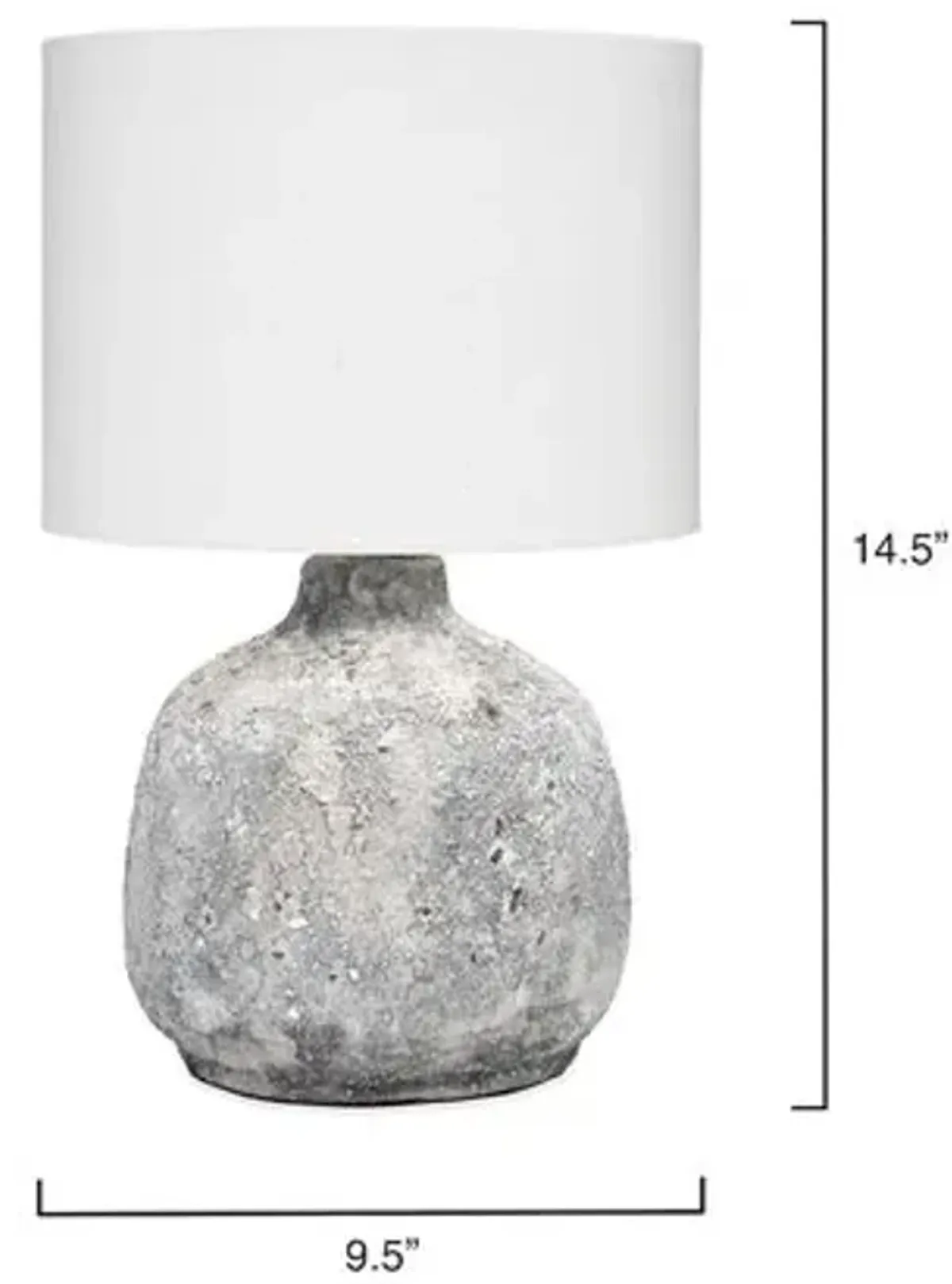 Blake Table Lamp - Gray Textured Ceramic - Jamie Young Co.