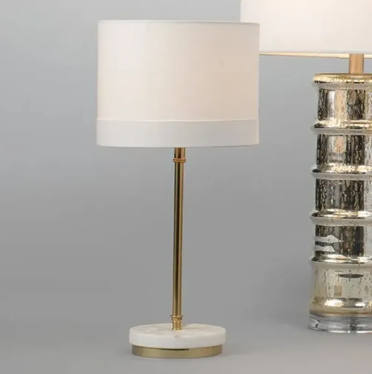 Grace Marble Table Lamp - White