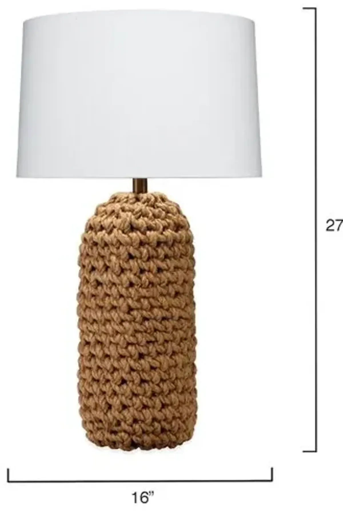 Lawrence Rope Table Lamp - Brown - Jamie Young Co.