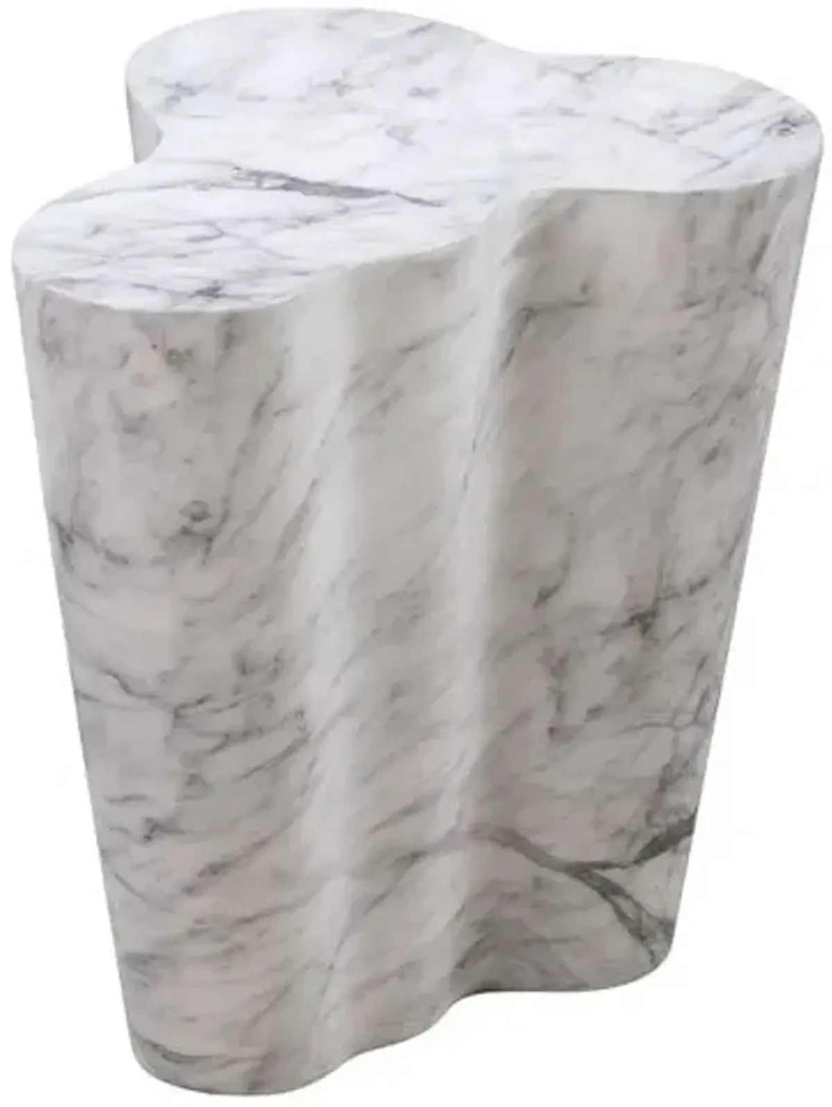 Dani Side Table - White/Black Marble Veneer