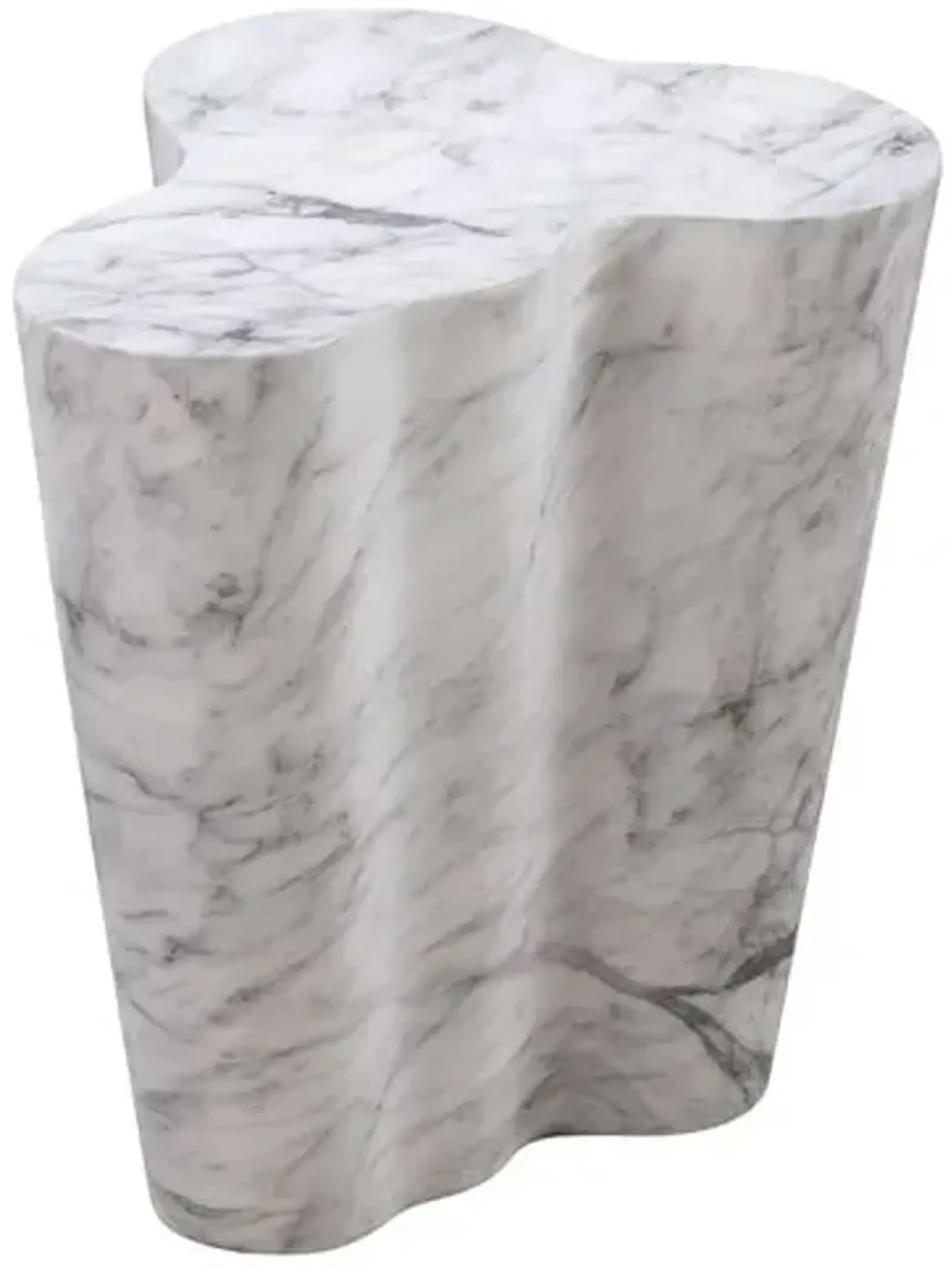 Dani Side Table - White/Black Marble Veneer