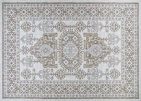 Roseburg Outdoor Rug, Ivory/Sand