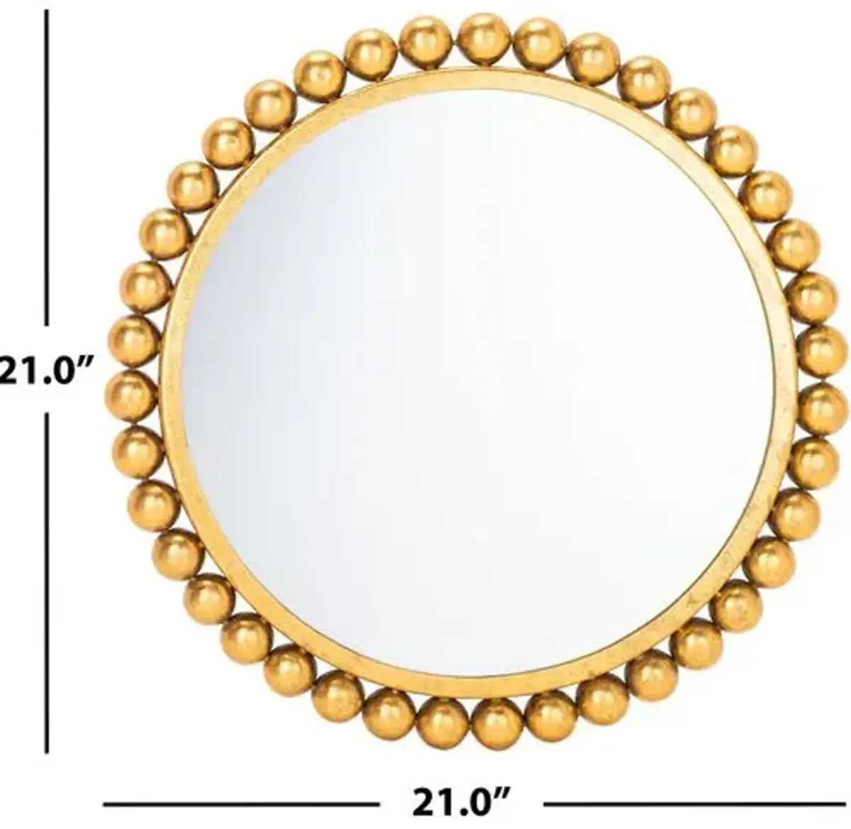 Mara 21" Round Wall Mirror - Gold Leaf