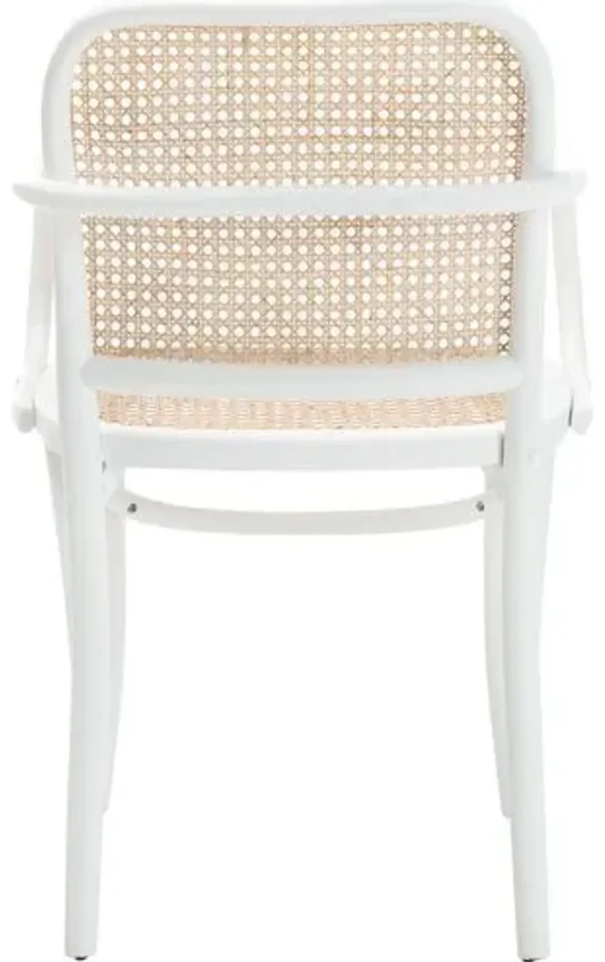 Dorinda Cane Dining Chair - White/Natural - Beige