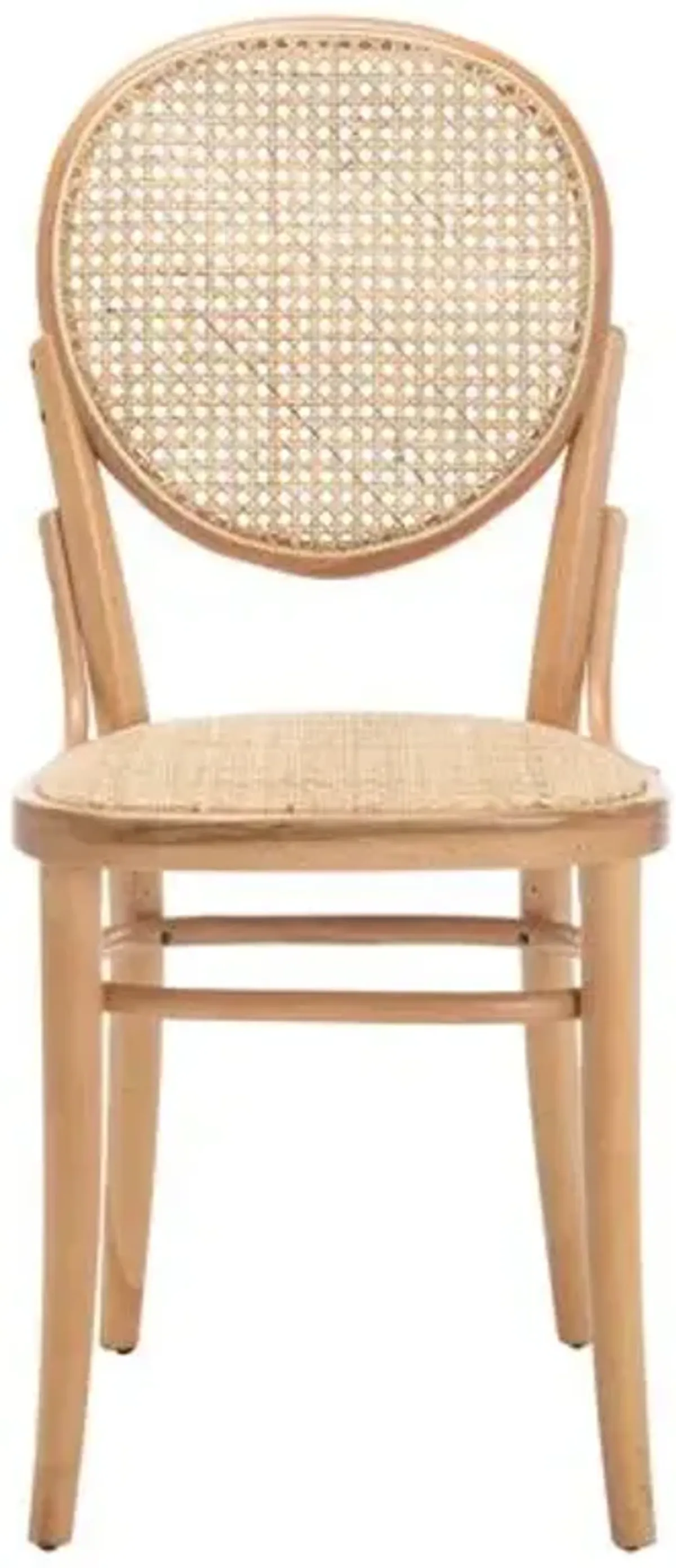 Set of 2 Cara Cane Dining Chairs - Natural - Brown