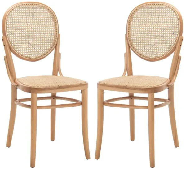 S/2 Cara Cane Dining Chairs