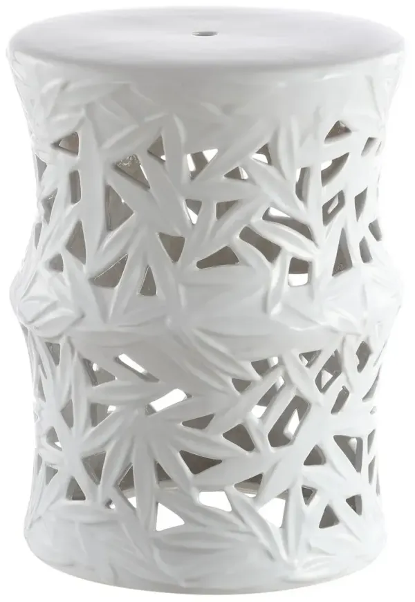 Ida Garden Stool, White