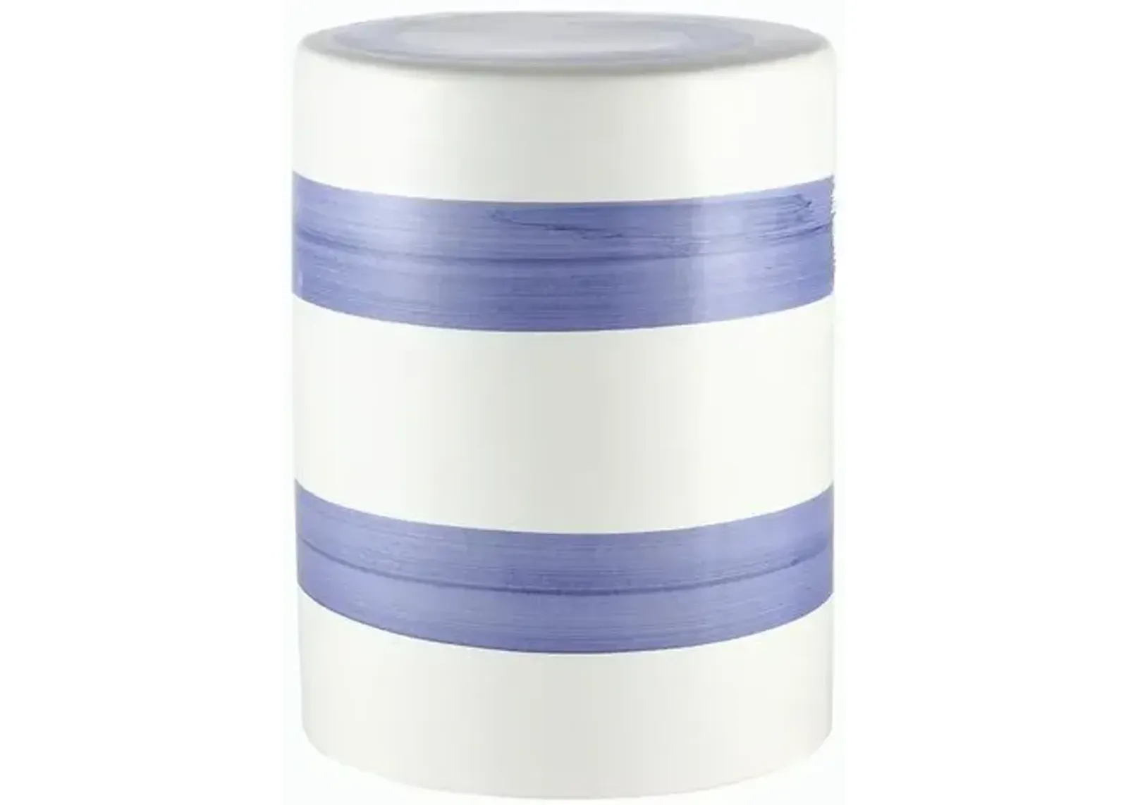 Serena Garden Stool - Blue/White