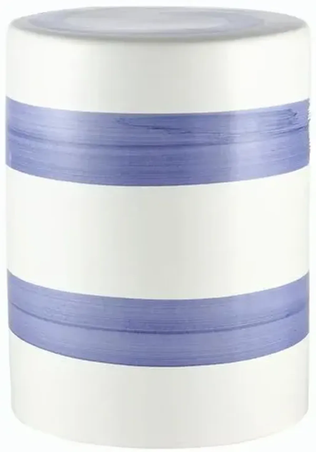 Serena Garden Stool - Blue/White