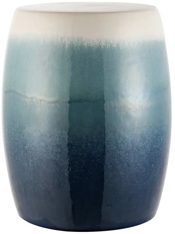 Amaya Garden Stool, Blue Ombré