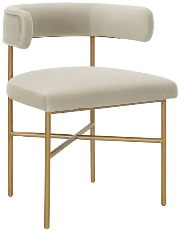 Kendall Dining Side Chair, Cream Velvet