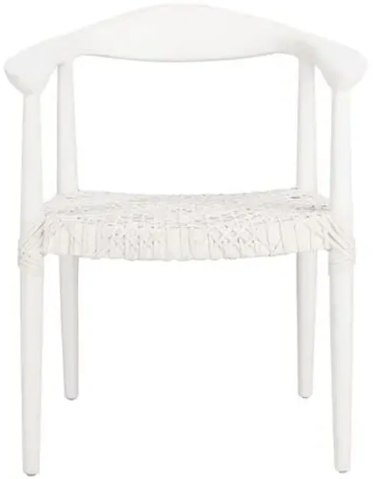 Francesca Leather Armchair - White