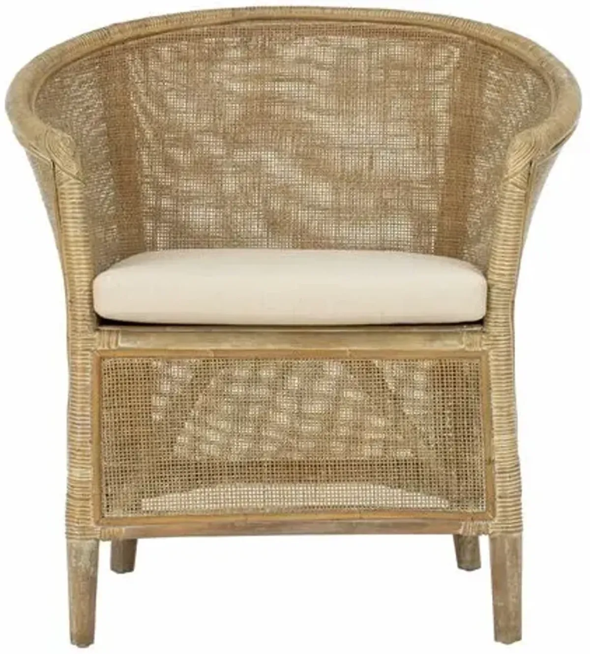 Wilson Rattan Armchair - White