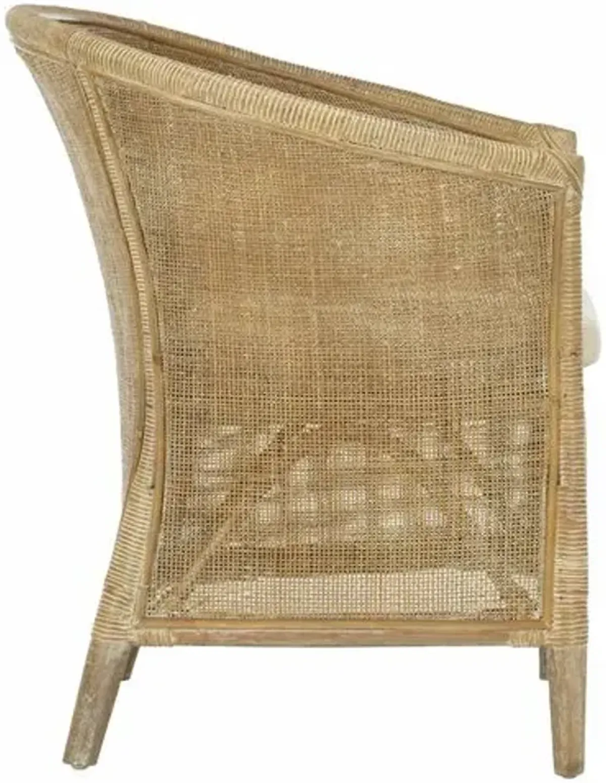 Wilson Rattan Armchair - White