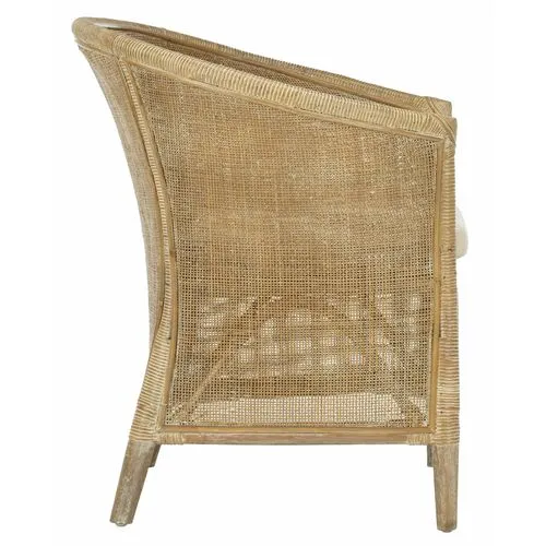 Wilson Rattan Armchair - White