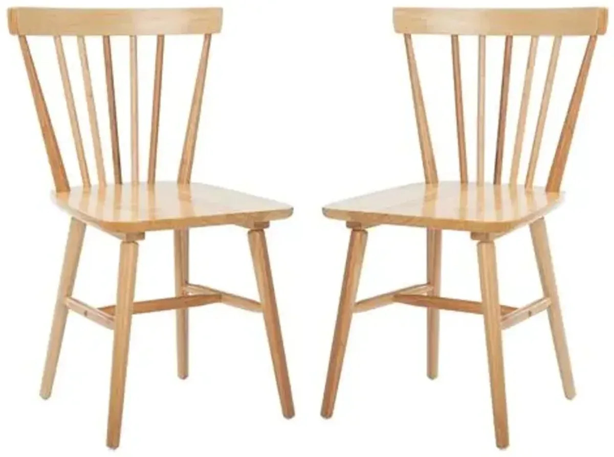 Set of 2 Hannah Dining Chairs - Natural - Brown