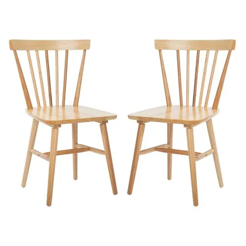 Set of 2 Hannah Dining Chairs - Natural - Brown