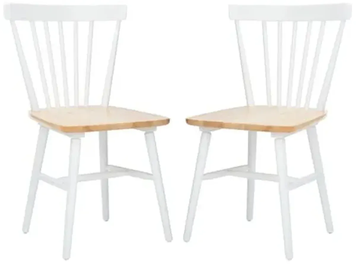 Set of 2 Hannah Dining Chairs - White