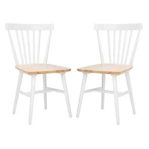 Set of 2 Hannah Dining Chairs - White