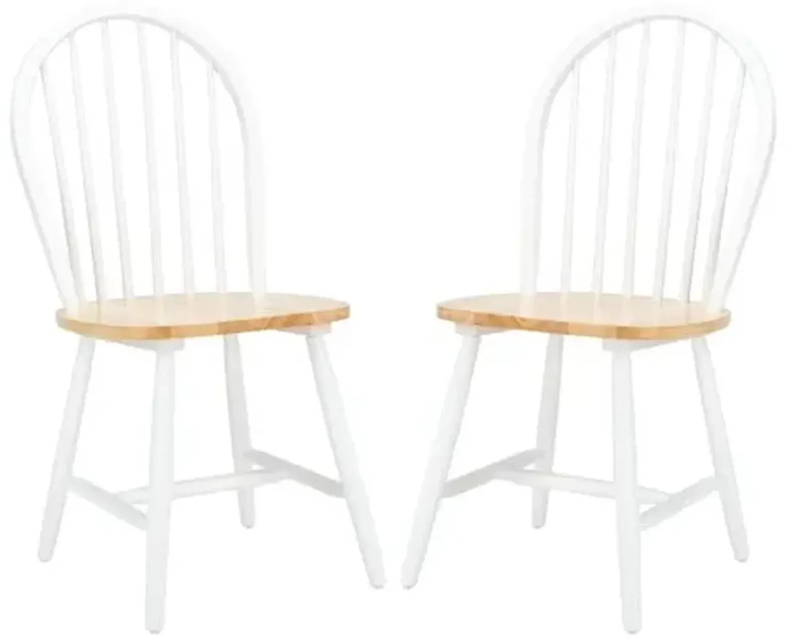 Set of 2 Lemuel Spindle Dining Chairs - White