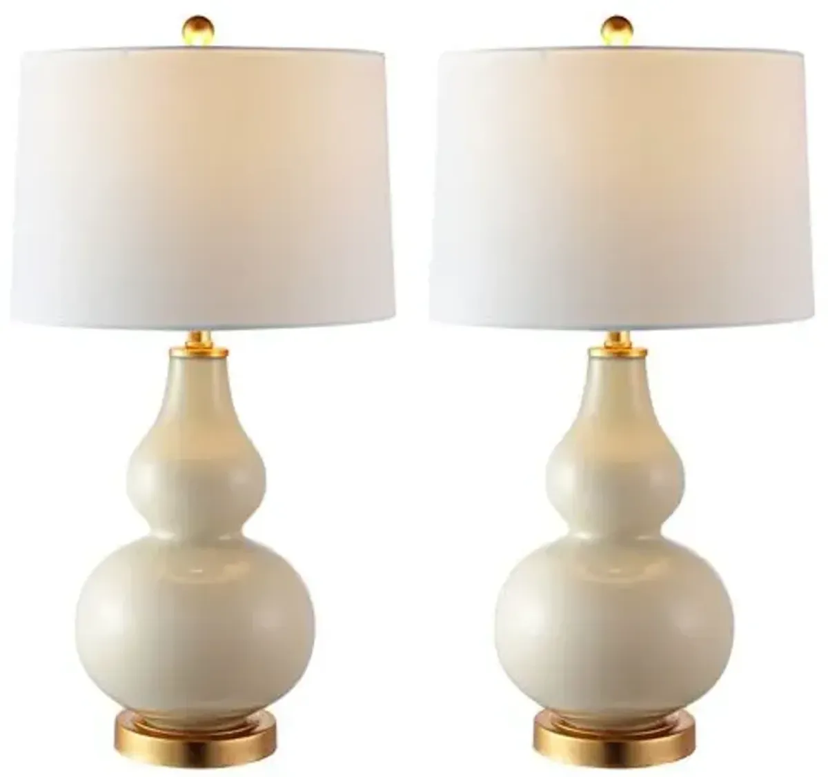 Set of 2 Addison Table Lamps - Cream