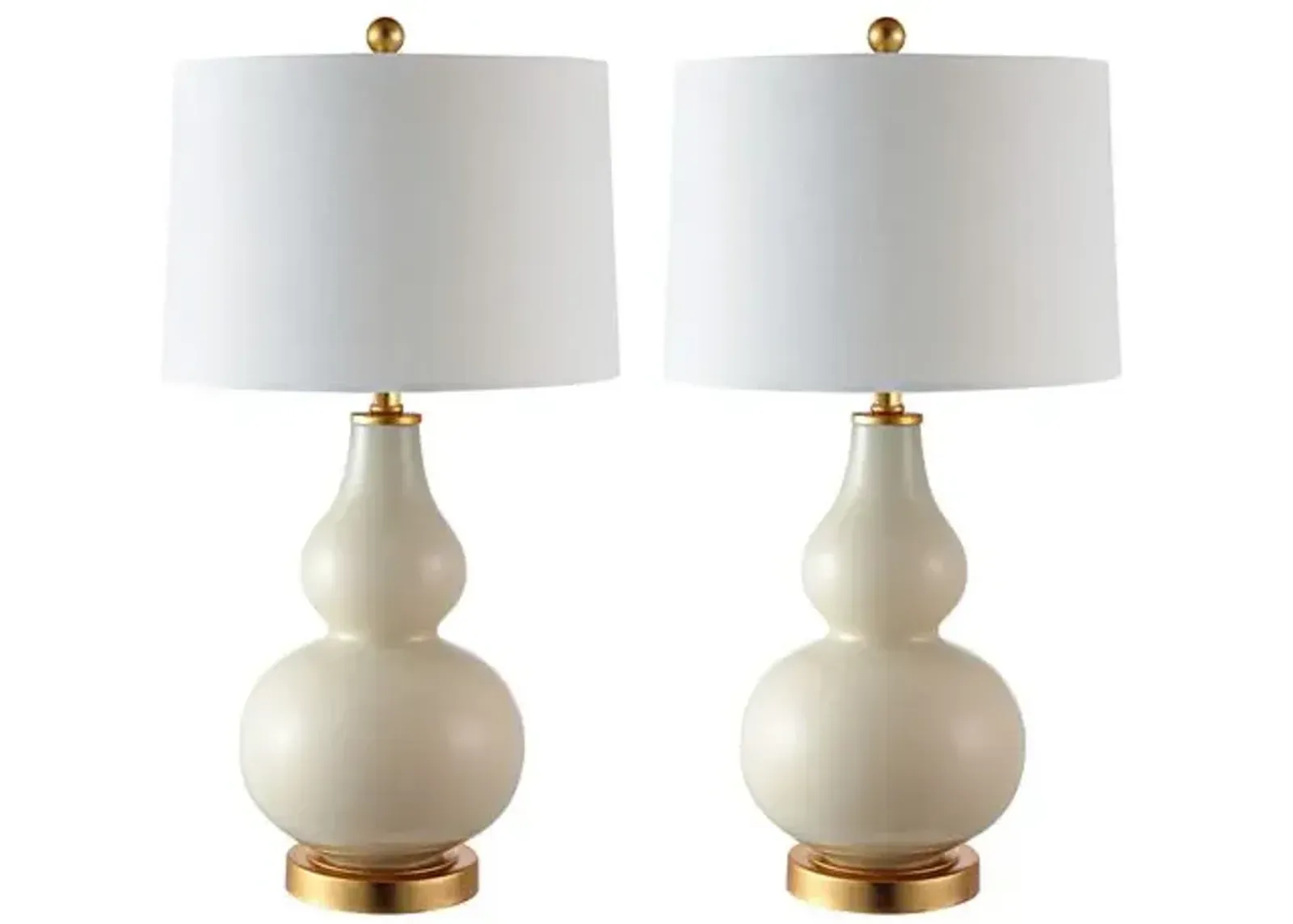 Set of 2 Addison Table Lamps - Cream