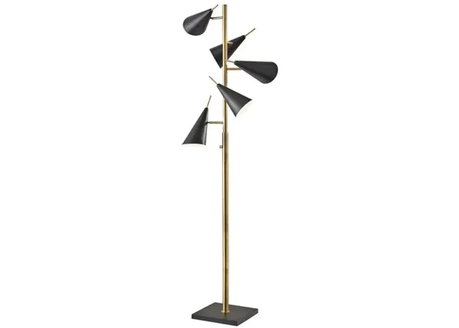 Lucas Tree Floor Lamp - Black/Brass