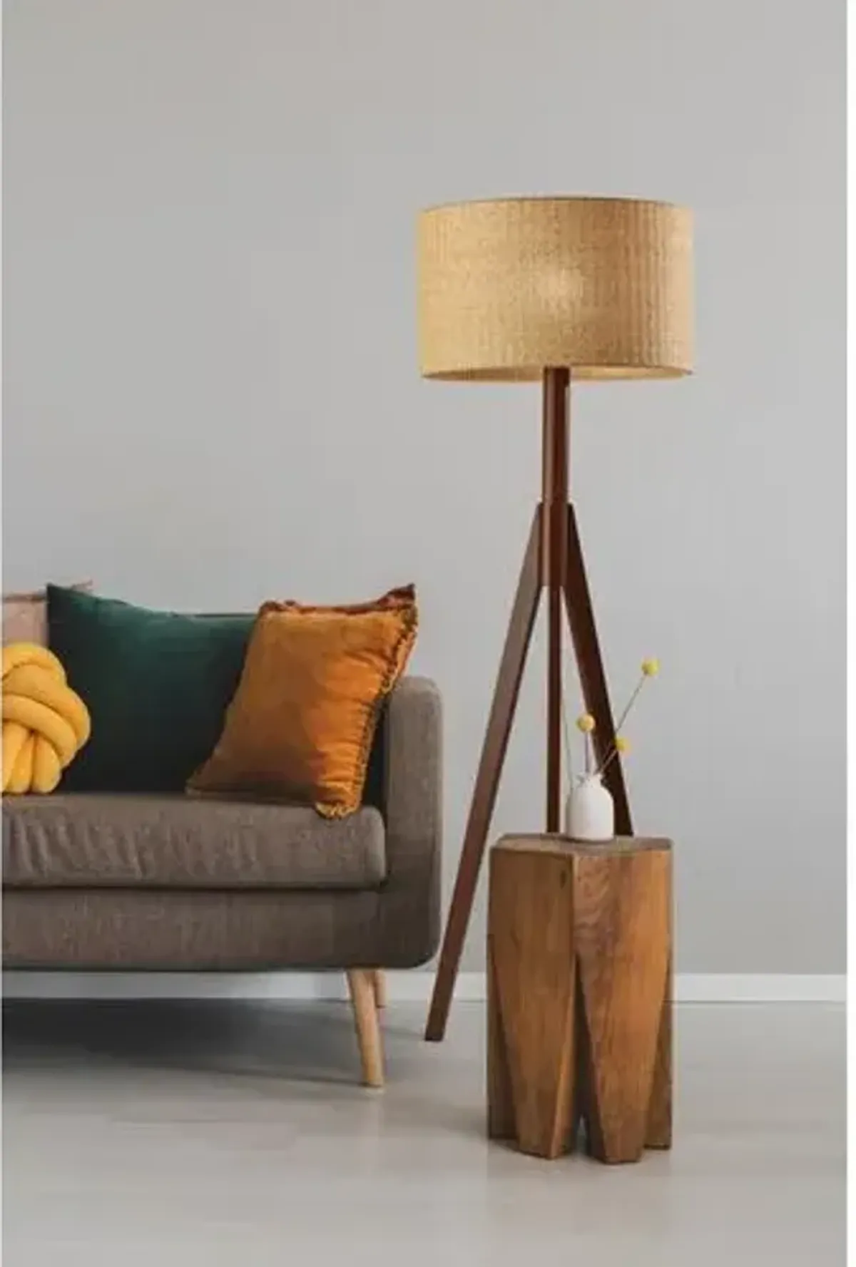 Quinton Floor Lamp - Walnut