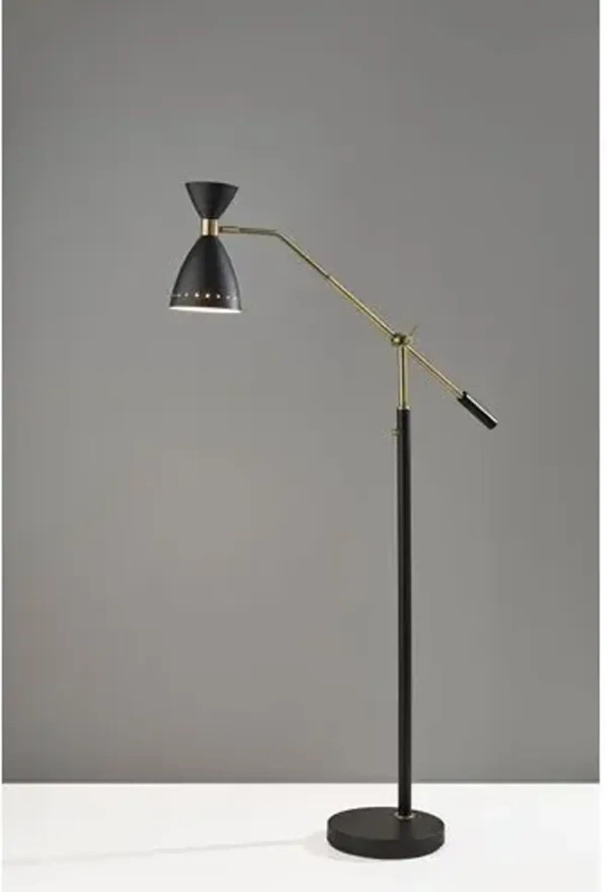 Jax Floor Lamp - Black/Antique Brass