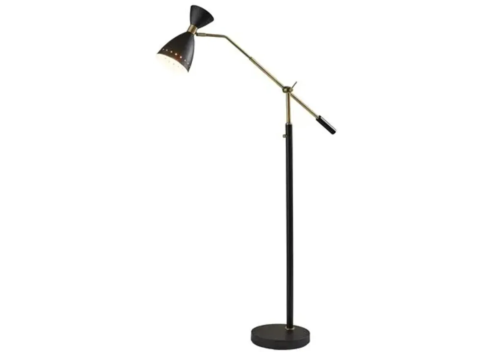 Jax Floor Lamp - Black/Antique Brass