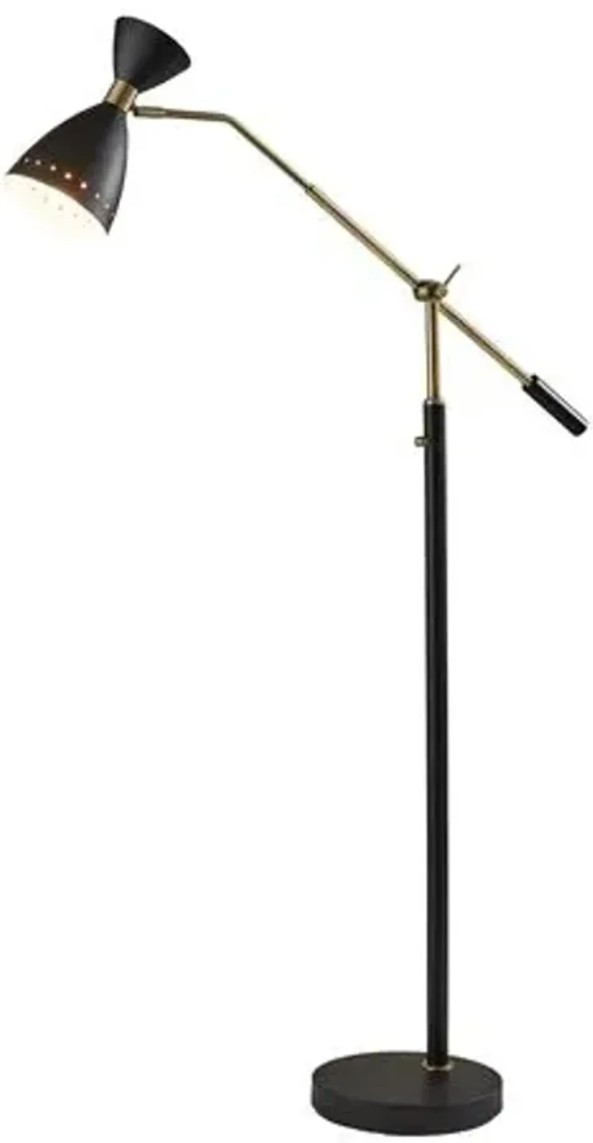 Jax Floor Lamp - Black/Antique Brass