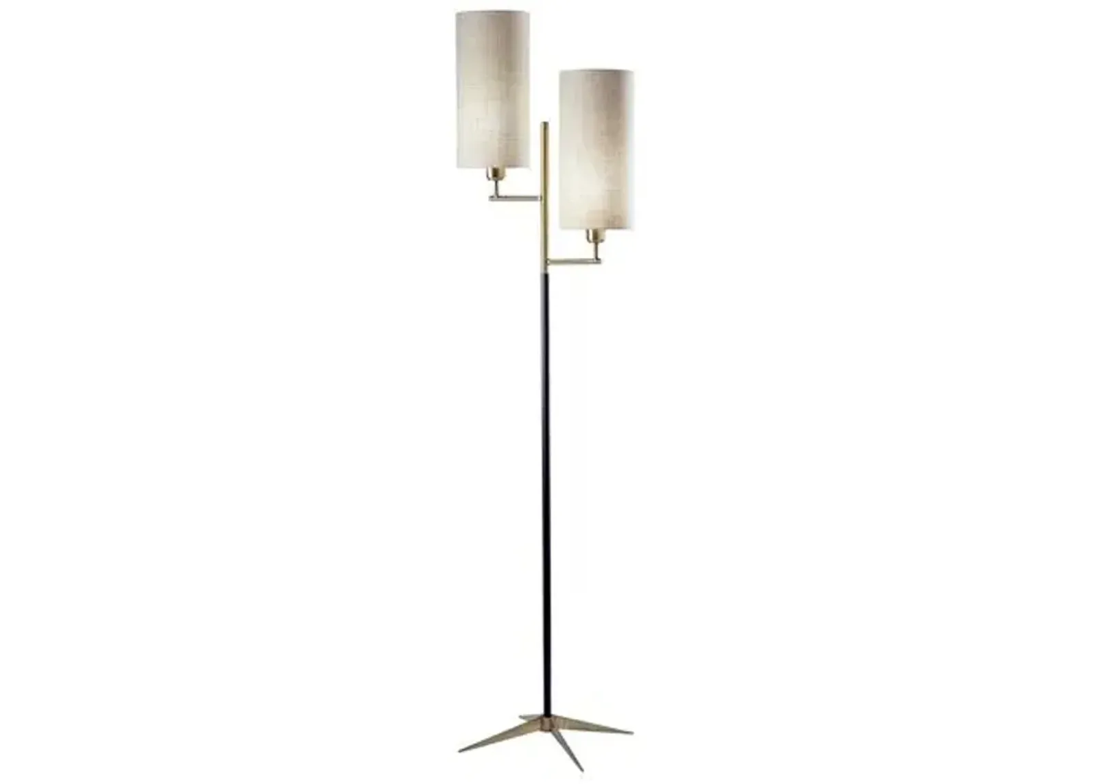 Orion Floor Lamp - Black/Antique Brass