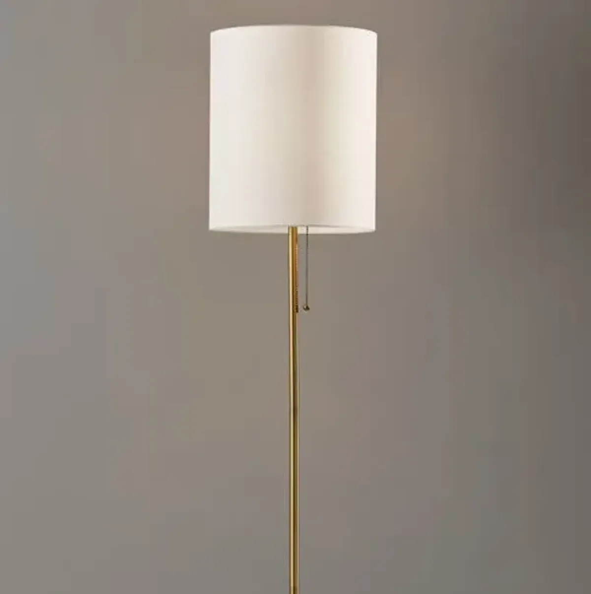 NIna Floor Lamp - Brass/White Marble