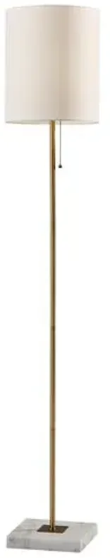 NIna Floor Lamp - Brass/White Marble