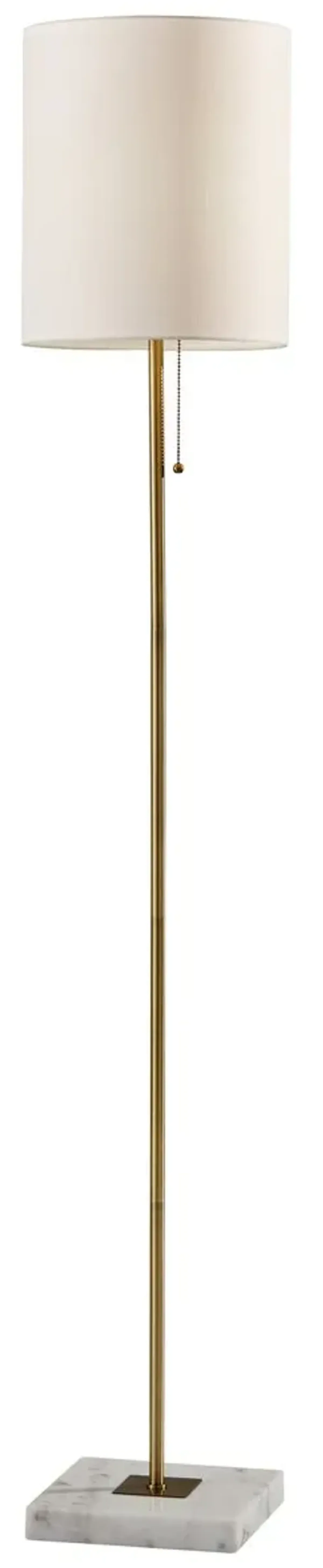 NIna Floor Lamp - Brass/White Marble