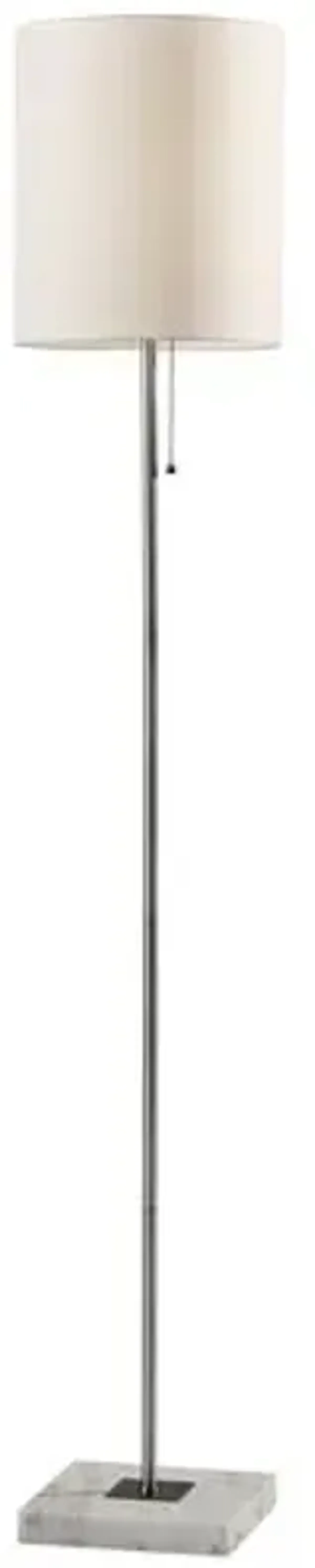 Nina Floor Lamp - Black/White Marble